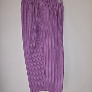 Bon Worth Lavender Textured Capri SIZE MP Medium Petite Pants